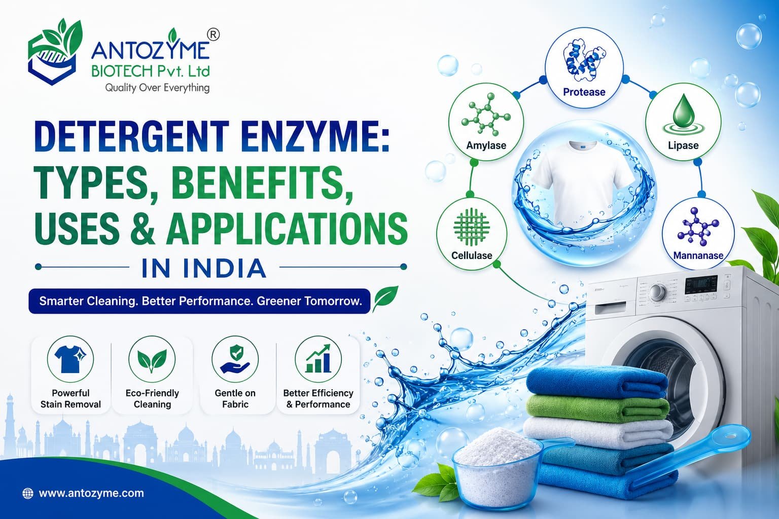 Detergent Enzyme - Types, Benefits, Uses & Applications in India