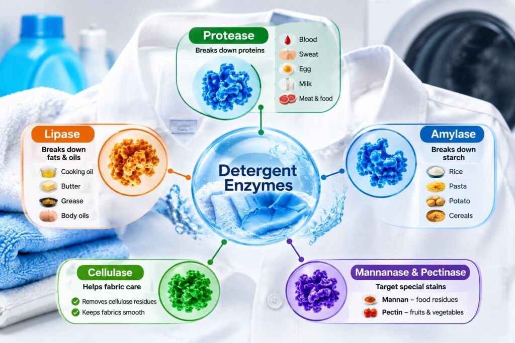 Types of Enzymes Are Used in Detergents